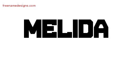Melida Titling Name Tattoo Designs