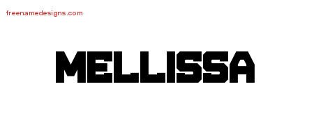 Mellissa Titling Name Tattoo Designs