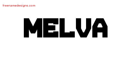 Melva Titling Name Tattoo Designs