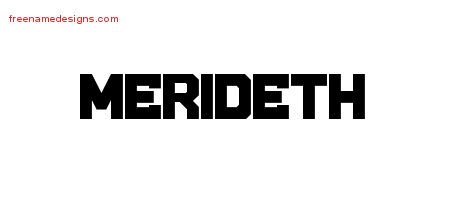Merideth Titling Name Tattoo Designs