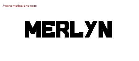 Merlyn Titling Name Tattoo Designs