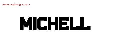 Michell Titling Name Tattoo Designs