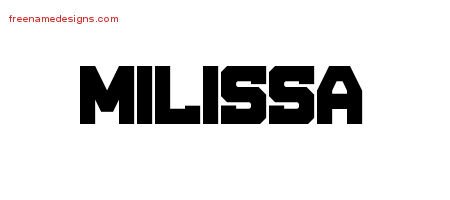 Milissa Titling Name Tattoo Designs