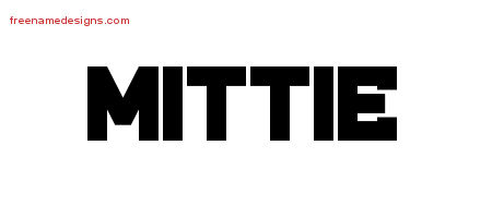 Mittie Titling Name Tattoo Designs