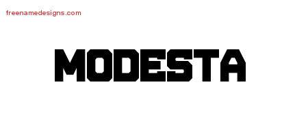 Modesta Titling Name Tattoo Designs