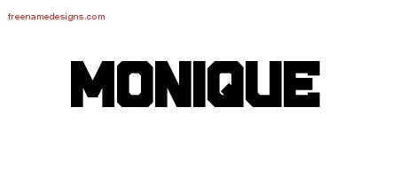 Monique Titling Name Tattoo Designs