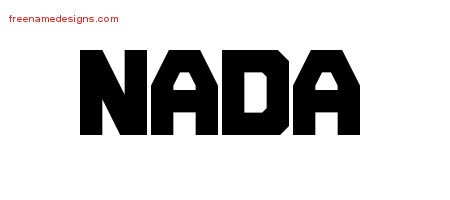 Nada Titling Name Tattoo Designs