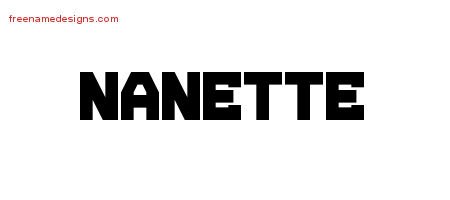 Nanette Titling Name Tattoo Designs