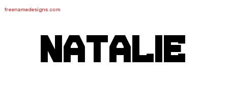 Natalie Titling Name Tattoo Designs