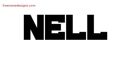 Nell Titling Name Tattoo Designs
