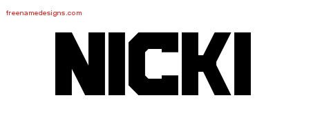 Nicki Titling Name Tattoo Designs