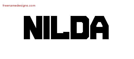 Nilda Titling Name Tattoo Designs