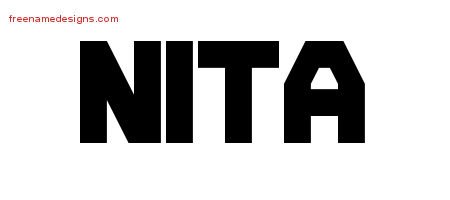 Nita Titling Name Tattoo Designs
