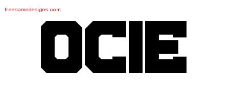 Ocie Titling Name Tattoo Designs