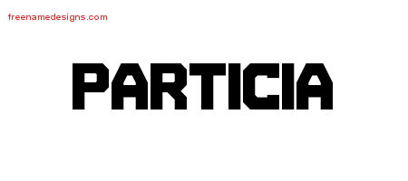 Particia Titling Name Tattoo Designs