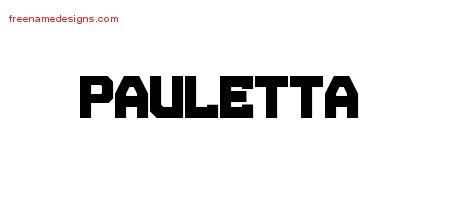 Pauletta Titling Name Tattoo Designs
