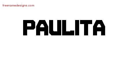 Paulita Titling Name Tattoo Designs