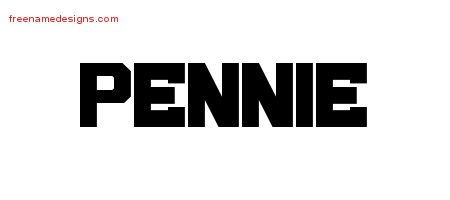 Pennie Titling Name Tattoo Designs