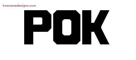 Pok Titling Name Tattoo Designs