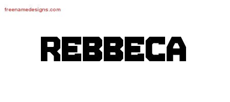 Rebbeca Titling Name Tattoo Designs