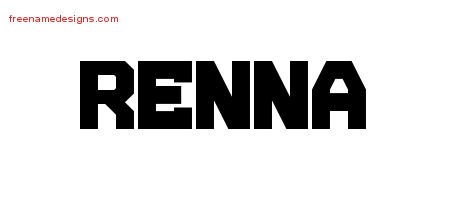 Renna Titling Name Tattoo Designs