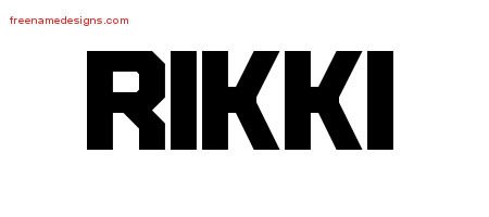 Rikki Titling Name Tattoo Designs