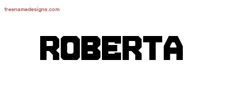 Roberta Titling Name Tattoo Designs