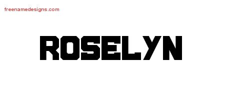 Roselyn Titling Name Tattoo Designs