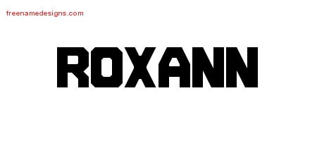 Roxann Titling Name Tattoo Designs