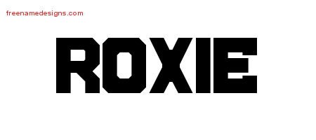 Roxie Titling Name Tattoo Designs