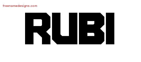 Rubi Titling Name Tattoo Designs