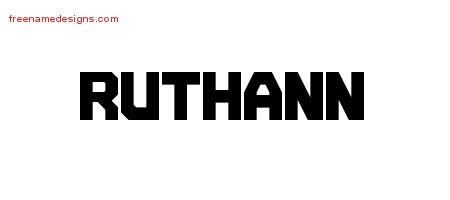 Ruthann Titling Name Tattoo Designs