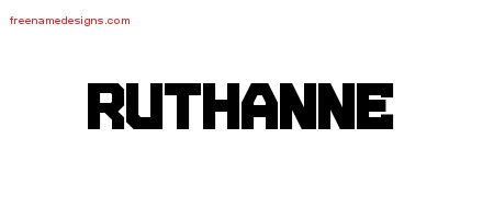 Ruthanne Titling Name Tattoo Designs