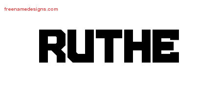 Ruthe Titling Name Tattoo Designs
