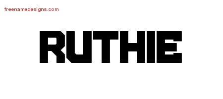 Ruthie Titling Name Tattoo Designs