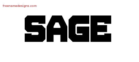 Sage Titling Name Tattoo Designs