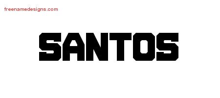 Santos Titling Name Tattoo Designs