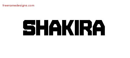 Shakira Titling Name Tattoo Designs
