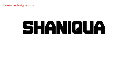 Shaniqua Titling Name Tattoo Designs