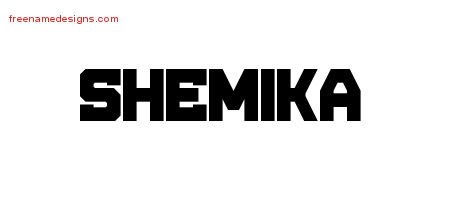 Shemika Titling Name Tattoo Designs