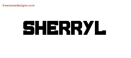 Sherryl Titling Name Tattoo Designs