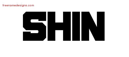 Shin Titling Name Tattoo Designs