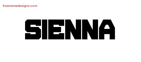 Sienna Titling Name Tattoo Designs