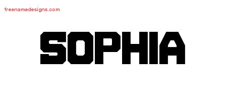 Sophia Titling Name Tattoo Designs