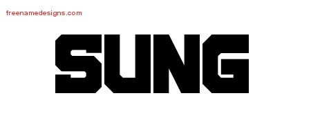 Sung Titling Name Tattoo Designs