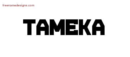 Tameka Titling Name Tattoo Designs