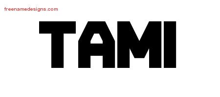 Tami Titling Name Tattoo Designs