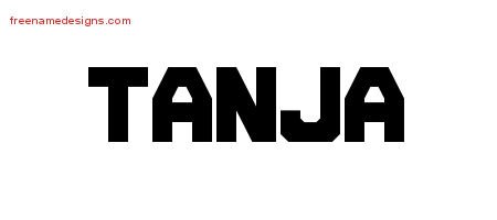 Tanja Titling Name Tattoo Designs