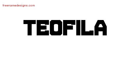 Teofila Titling Name Tattoo Designs