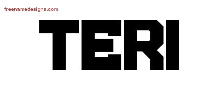 Teri Titling Name Tattoo Designs